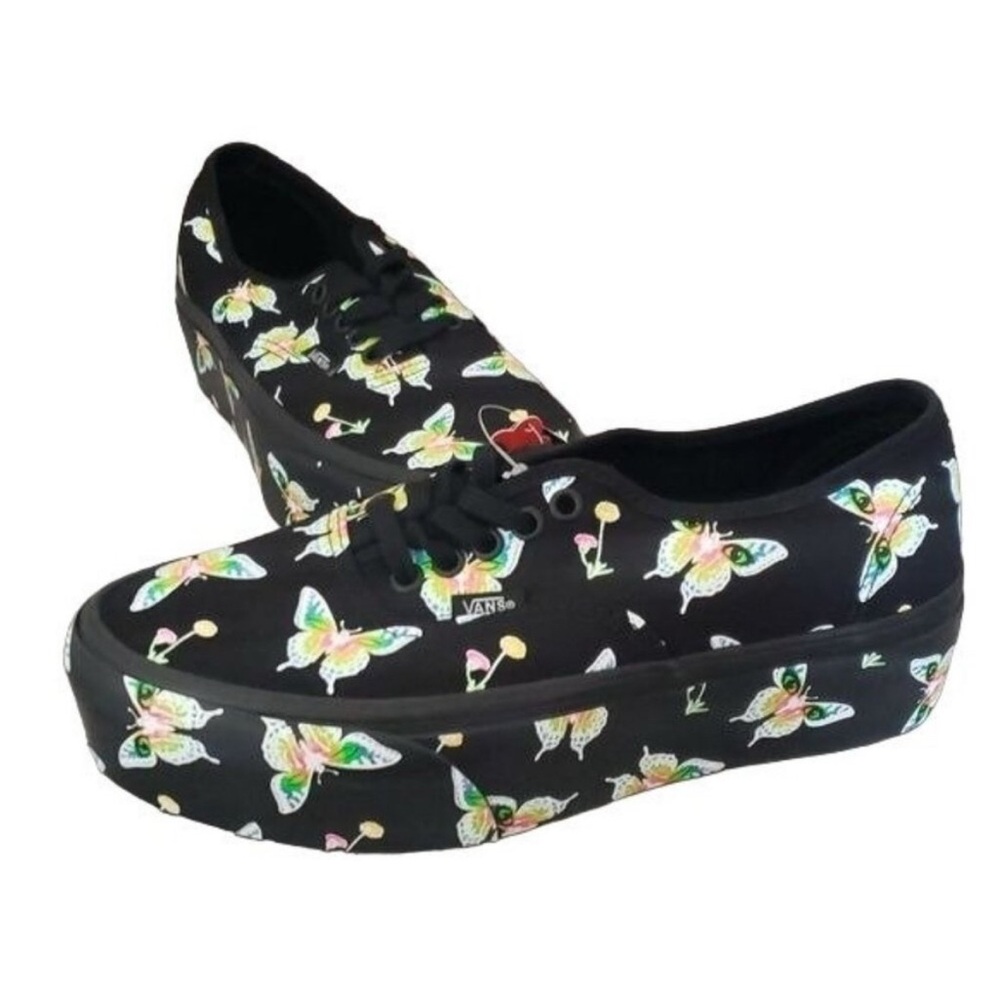 NWT Vans Off the Wall Glow in the Dark Butterfly platform sz 8,5